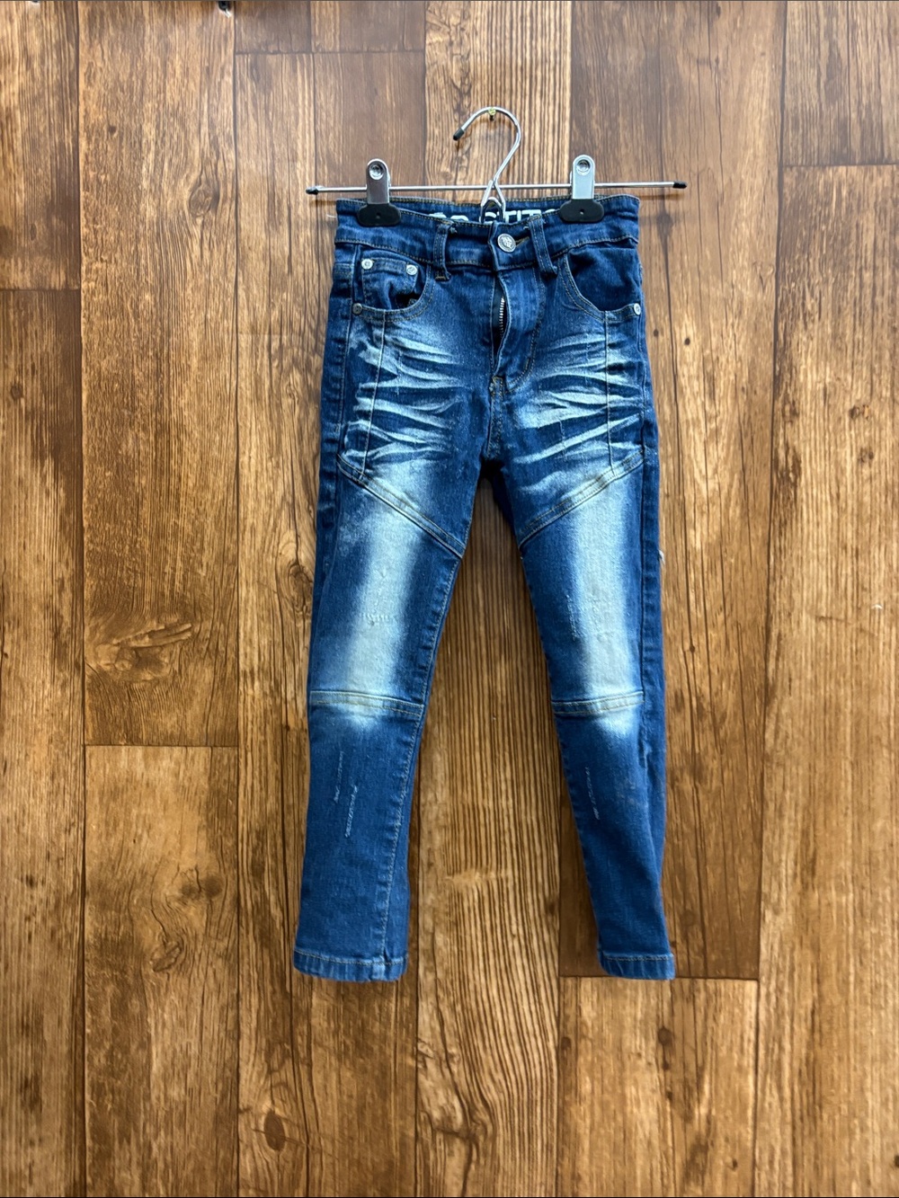 Kids Blue Washed Stretch Jeans